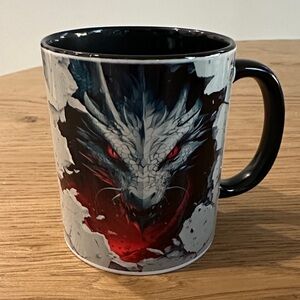Dragon Design Black and White Mug